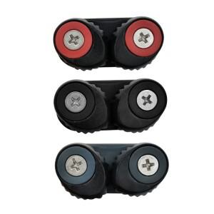 ISURE MARINE 2개 나일론 캠 클리트 로프 클램프 블랙/레드/그린 48mm 링 액세서리