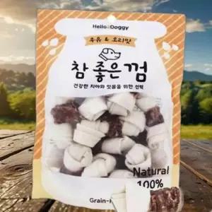 헬로도기 참 좋은껌 우유 오리맛 15P 강아지 간식