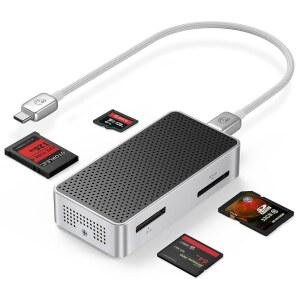 ORICO 40GBPS 메모리 카드 리더기, 4-IN-1 타입 카메라와 (썬더볼트 /후지 B 스킨 쿨링, /A M4DK /니콘 호환 SD 아이스 알루미늄 해당) /TF /캐논 및 - CFEXPRESS 소니 인터페이스에만