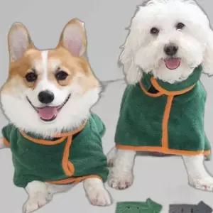 강아지 고양이 샤워 가운 목욕 수건 타올 소프트 S
