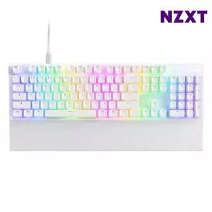NZXT 화이트 유선 게이밍 키보드 LED백라이트 8K 빠른 반응속도 MNS