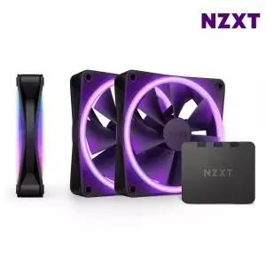 NZXT 시스템 쿨링팬 F120 RGB DUO 블랙 3팩 + 컨트롤러 120mm MNS