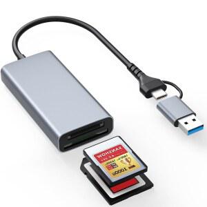 USB 3.2 GEN 2 (10GBPS) 전송 카드 SD 어댑터 호환되는 니콘, PROGRADE와 LEXAR, CFEXPRESS 타입 지원되는 , A /SD 속도가 카메라 리더, 및 U2013 후지필름 캐논,