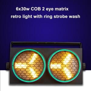 6x30W COB 매트릭스 레트로 라이트 링 워시 효과 DMX512 DJ 디스코 파티 웨딩 바 클럽 조명