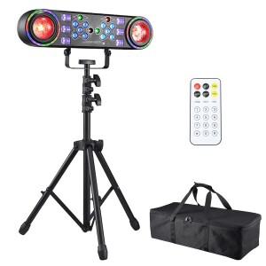 80W 7IN1 브래킷 이펙트 리모컨 모바일 디스코 파티 RGBW 스테이지 매직 볼 DMX DJ 장비 클럽용