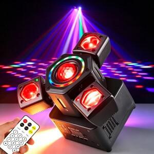 DMX512 RGBW 4in1 스트로브 DJ 조명 LED 레이저 사운드 액티브 마스터 오토 파티 KTV 바 무대 웨딩 디스코