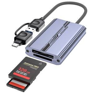 MOGOOD CFEXPRESS TYPE-B 카드 리더기, SD4.0 PC, 안드로이드용 3포트 USB GEN 및 포함, 2 데이터 허브 맥, 알루미늄 바디, 플레이 앤 플러그 전송, 3.2
