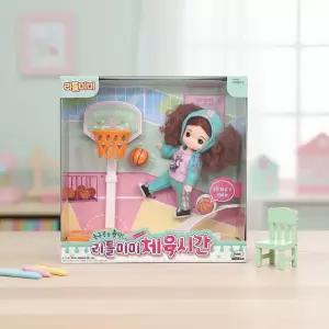 리틀미미 체육시간 농구 골대 농구공 덩크슛 슈팅 인형 소꿉놀이 공놀이 역할 장난감 여아