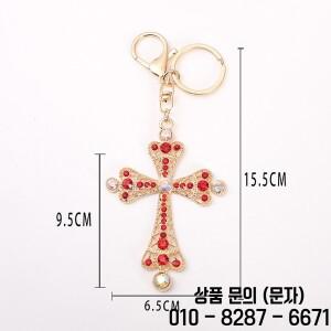 도매 50개 반짝이는 라인스톤 십자가 키체인 천사 날개 펜던트 키링 여성용 패션 가방 참