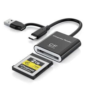 USB 3.2(2세대) 10GBPS, USB-C&USB-A 2-IN-1 타입 어댑터, WINDOWS CF 스마트폰용 태블릿, /16 호환, 노트북, EXPRESS 17 PC, /LINUX /MAC /15, / B ANDROID와