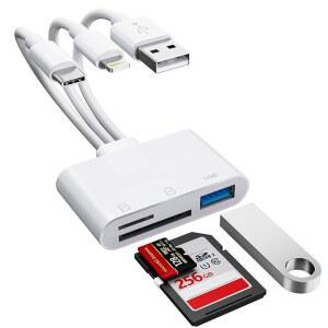 17용 SD 카드 리더 16 15 PC용 MAC , 어댑터 14 트레일 카메라 게임 USB 포함된 리더, 어댑터가 ANDROID 뷰어용 3-IN-1 어댑터, /MICRO 메모리