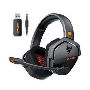 NUBWO G06 무선 게이밍 헤드셋, PS5, 모드 무선, PC, 헤드폰, 콘솔용 스위치용 맥용 게이머 유선 3-IN-1 포함, 블루투스 마이크 2.4GHZ PS4, 플레이스테이션 모드, 컨트롤러용
