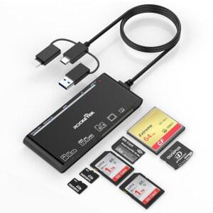 USB C 라이트닝 USB3.0 멀티 카드 윈도우, 메모리 어댑터 허브, IOS, 맥 MS CF 리더기, 마이크로 7 안드로이드용 SD XD / /맥북 리더기 OS, IN TF, 1 /삼성, 리눅스,