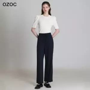 [오조크(OZOC)] 린넨 레이온 와이드 팬츠 (택가격: 139000원)
