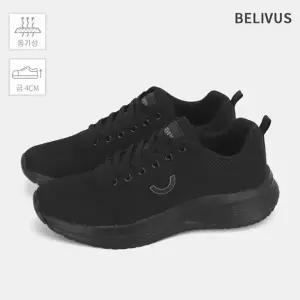 빌리버스 남자 블랙 통기성좋은 키높이 로우탑 베이직 컴포트화 BSS906