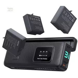 3팩 1750mAh 교체용 에이스 프로 2 배터리 Insta360 2/AcePro/Ace 액션 카메라 트리플 슬롯 PD 충전 LED