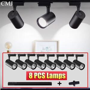 풀세트 Led 조명 220v 천장 스포트 라이트 COB 벽 램프 12/20/30/40W 레일 홈 부엌 저장소