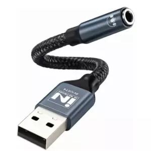 USB to 3.5mm 4극 외장형 사운드카드 이어폰 마이크 스테레오 오디오 잭 변환젠더 스피커 컴퓨터 노트북 PC