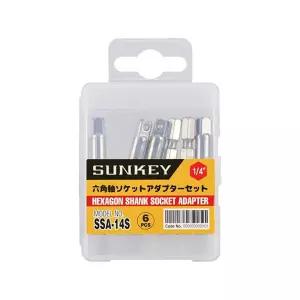 썬키 SSA-14S 복스알 소켓 어댑터 6.35mm 6개입만능너트 연장 연장대 스텐대 공구 슬리브