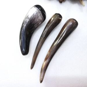 흑백 혼합 버팔로 뿔 스틱 다양한 크기 7-20CM 한약 침술 L004