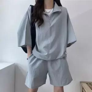 셀럽하우스 카라 집업 반집업 티셔츠 루즈핏 스웨터 트레이닝 풀오버 트레이닝세트 아노락세트