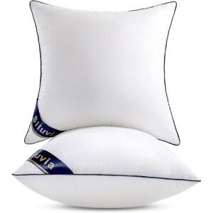 SILUVIA 76.2CM X 76.2CM(30 30인치) 베개 화이트 정사각형 인서트 2개 30개 소파 - 담요 100% 소파, 및 커버 침대용 면 세트