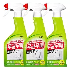 무균무때 거품타입 곰팡이용 세정제 750ml X 3개배수구청소 욕실 얼룩제거 벽제거 화장실 제거제 실리콘 세
