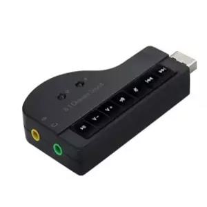 외장형 USB 사운드카드 8.1채널 노트북 컴퓨터 PC 마이크 이어폰 스피커 변환젠더 3.5mm 오디오 잭 컨버터