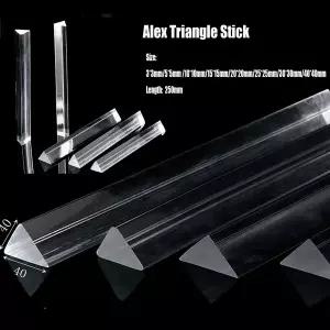 아크릴봉 1-5개 DIY 아크릴 라이트 가이드 스틱 조명 장식 구조용 삼각형 PMMA 바 250mm