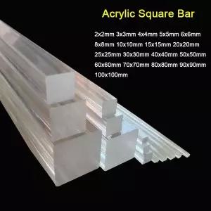 아크릴봉 아크릴 고투명 사각 바 플라스틱 막대 PMMA 플렉시글라스 스틱 2x2mm 3x3mm 4x4mm 5x5mm 6x6mm 8x