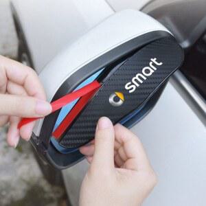접이식거울 2PCS 자동차 백미러 눈썹 바이저 탄소 섬유 측면 Smart Fortwo 451 450 453 EQ Forfour 액세서리