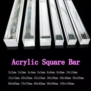 아크릴봉 투명 아크릴 사각 막대 플라스틱 PMMA 플렉시 유리 스틱 2x2mm 3x3mm 4x4mm 5x5mm 6x6mm 8x8mm 10
