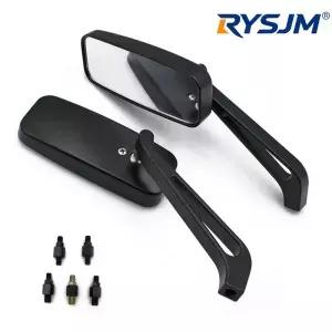 8mm/0mm 스레드가 있는 후방 거울 오토바이 액세서리 모터 페어 직사각형 용 조절 가능한 사이드 리어뷰