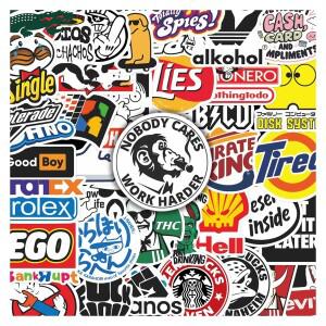 50개 귀엽고 재미있는 밈 스티커, 휴대폰, 노트북, 스크랩북, 스케이트보드, 기타 DIY 그래피티 감성