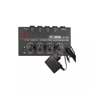 HA-400 헤드폰 1:4 분배기 스테레오 12V1A 어댑터동봉