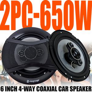 2개 6인치 하이파이 동축 서브우퍼 1300W 2x650W 자동차 오디오 음악 스테레오 12V 풀레인지 주파수 스피커