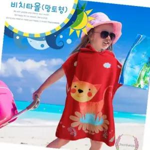 비치가운_레드 타월 수건 해변타올 샤워 목욕
