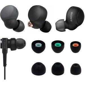 소니 인이어 헤드폰과 호환되는 ALXCD 이어팁 S /M /L 3쌍 소프트 실리콘 헤드셋 MDR-XB50AP XBA-H1 WF-XB700 WF-1000XM3 WF-SP800N 등과 호환됩니다. SML