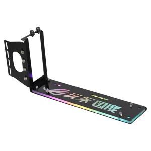 LED 5V 수직 홀더가 장착된 YWLUOO GPU 브라켓 PCI 슬롯 그래픽 카드 설치 홀더 킥스탠드/베이스 ATX케이스 섀시
