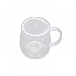 내열머그컵 투명머그컵 티머 차망찻잔 대용량 카페커피잔 400ml