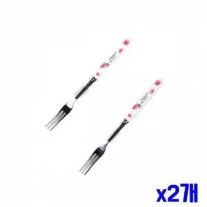 딸기 손님용 디저트포크 커틀러리 과일포크 포크 2개 2P