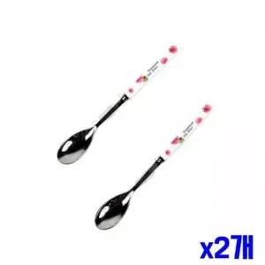 포도문양 스테인리스 수저 디저트 티포크 티스푼 2개 2P 과일스푼