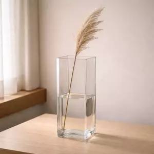 베하몰 사각 유리 화병 10x10x20cm글라스꽃 인테리어 화분 소품 투명 다용도 도병 향초 네모난