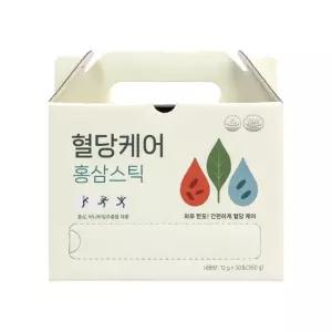 BAZE  식후 혈당케어 홍삼스틱 12g x 30포 국내산 6년근 발효 홍삼액 진웰스 홍삼 선물세트