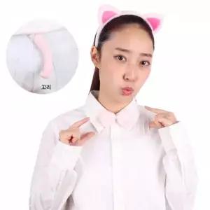 핑크 고양이 머리띠 파티용품 할로윈 생일파티 꾸미기