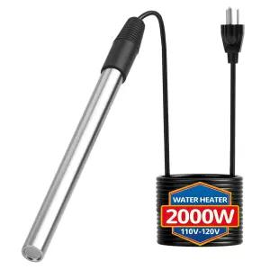 욕조용 침지 온수기 2000W 휴대용 잠수식 소형 지상 수영장용 고속 난방 풍선 온수 버킷 저장 탱크 캠핑
