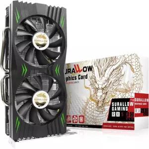 SURALLOW RX 580 그래픽 카드 8GB 2048SP GDDR5 256비트 PC 게이밍 비디오 3*DP HDMI PCI Express 3.0