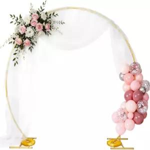 이마트 원형 배경 스탠드 8피트 골드 웨딩 아치 메탈 서클 풍선 결혼식 생일 파티 크리스마스 장식 기념일