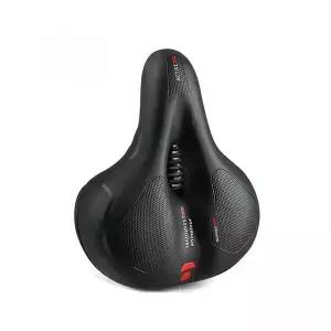 남성과 위한 통기성 자전거 안장 MTB 도로 충격 흡수 편안함 큰 엉덩이 좌석 안전 경고
