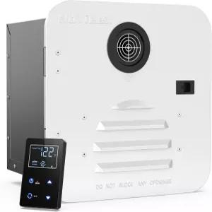 노비엑스 RV 온수기 60 000 BTU 온디맨드 즉석 탱크리스 15인치×15인치 화이트 도어 12V DC LPG 프로판